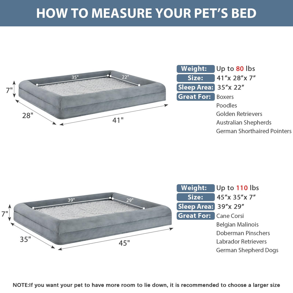 XL Extra Large Orthopedic Dog Bed H342