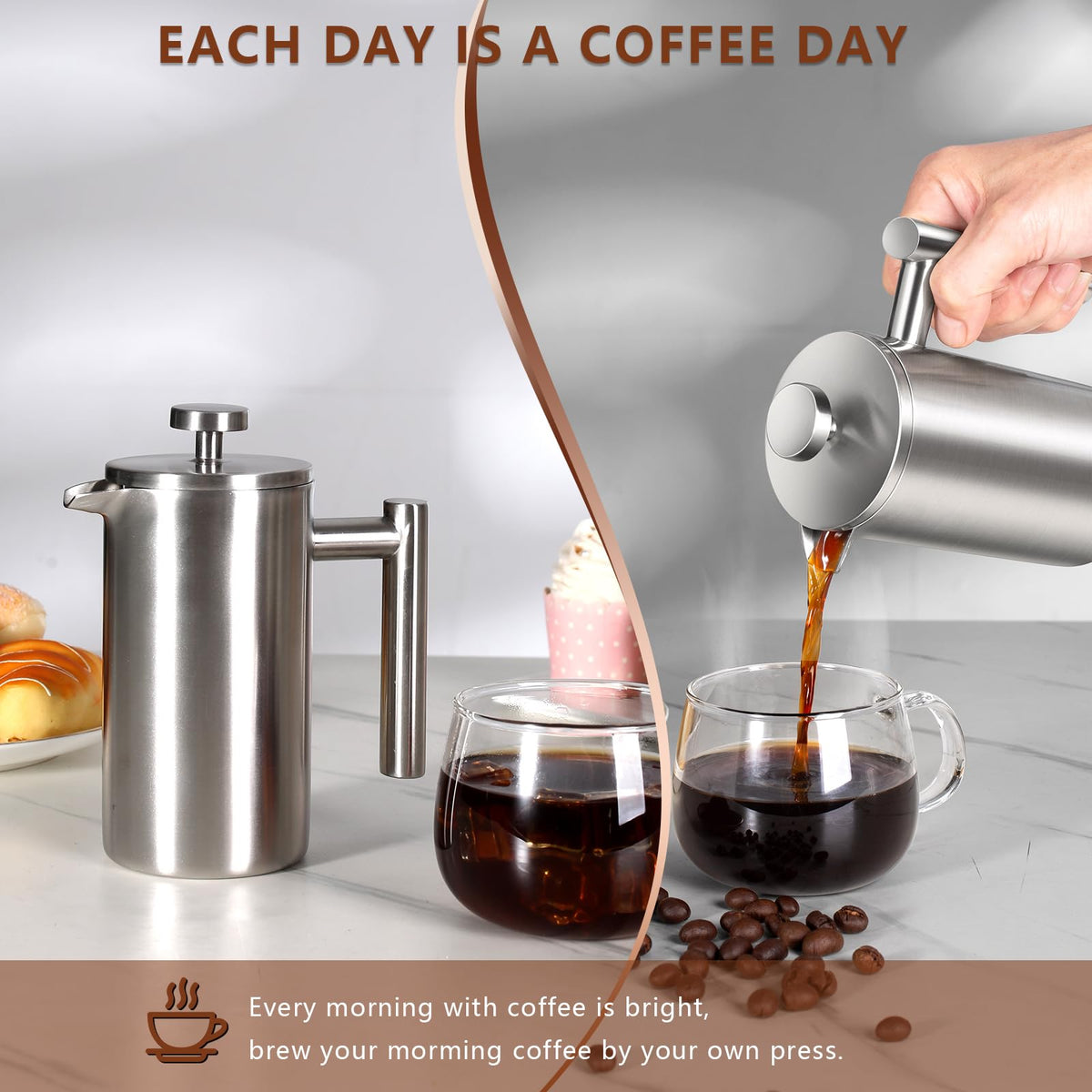 34 OZ Stainless Steel French Press U3882
