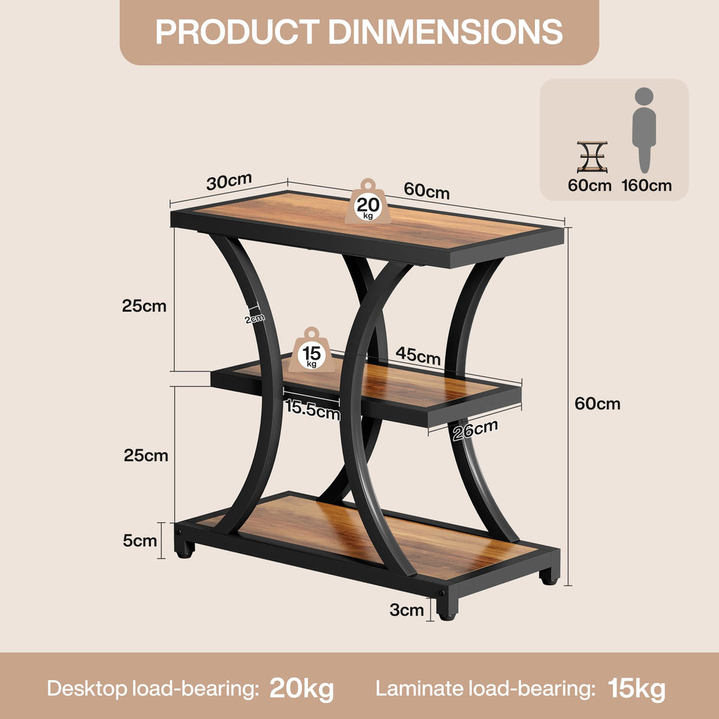 3-Tier Storage End Table O634