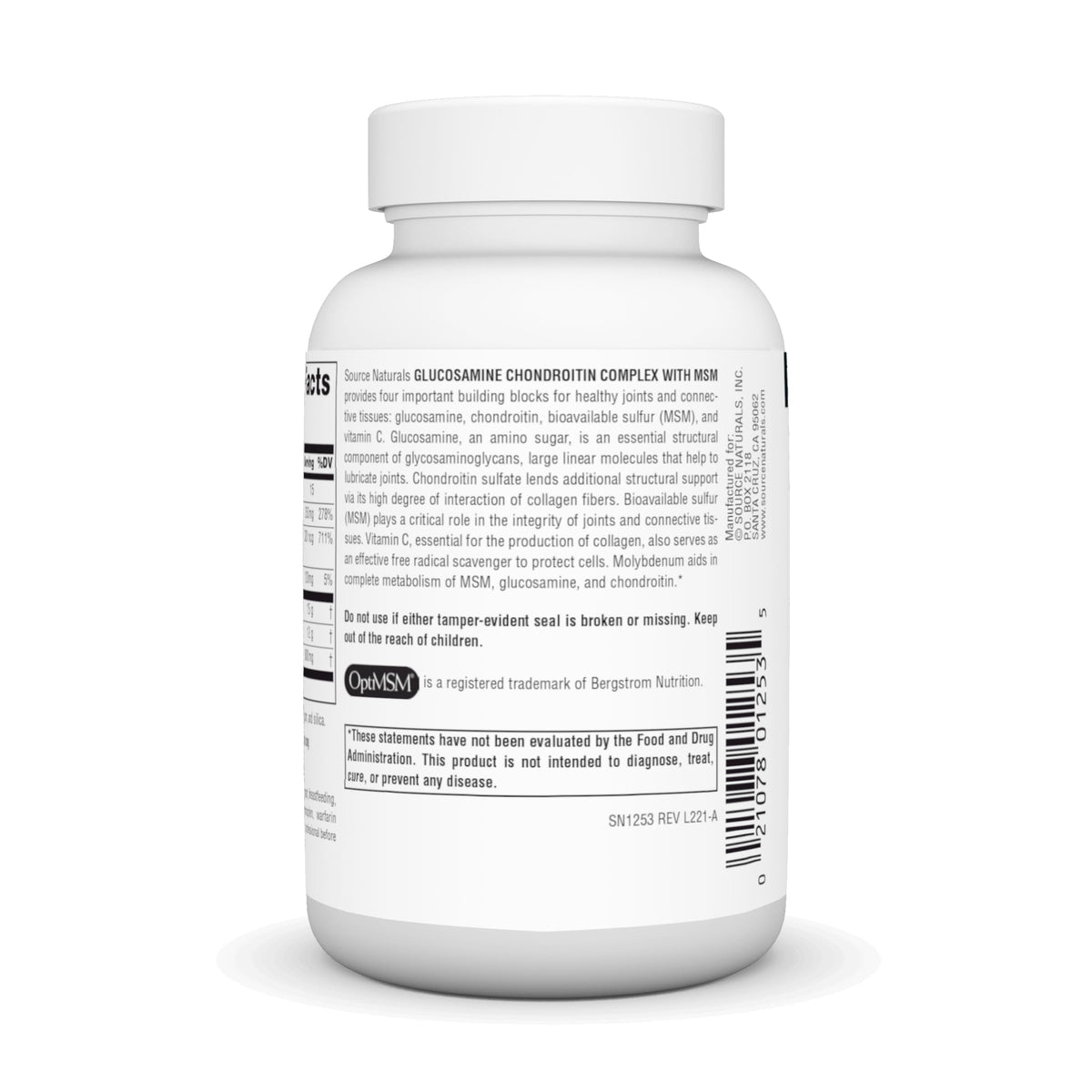 Glucosamine Chondroitin Complex with MSM, 60 Tablets L111