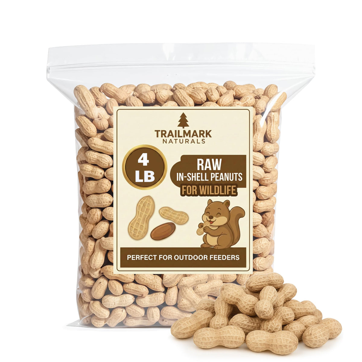 Raw Peanuts in Shell for Squirrels, Birds and Wildlife F53539