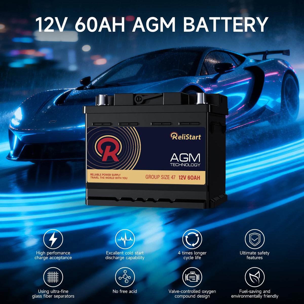 12V 60Ah Group 47 Automotive Battery P177497