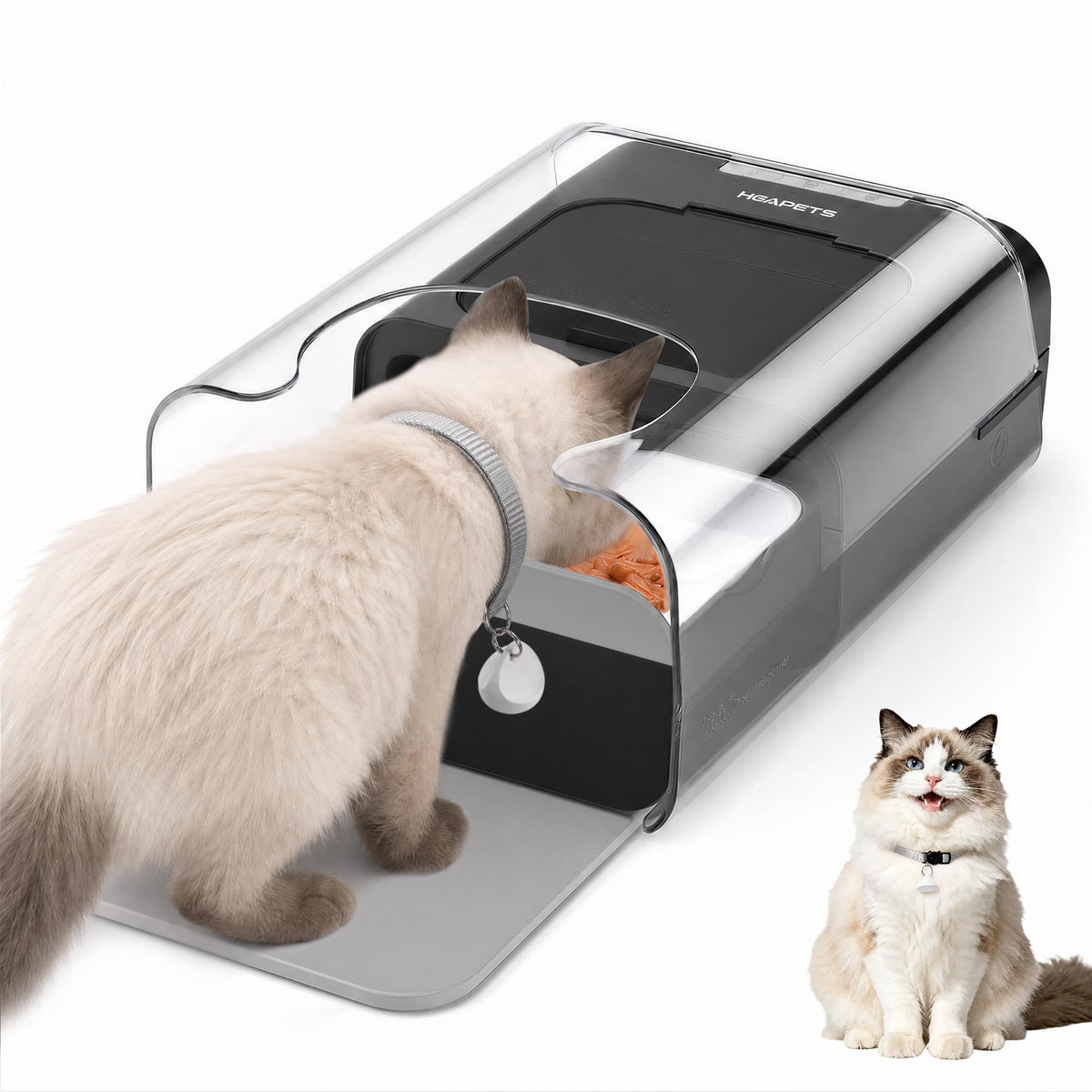 Automatic Cat Feeder with RFID Collar Sensor, Black J4491