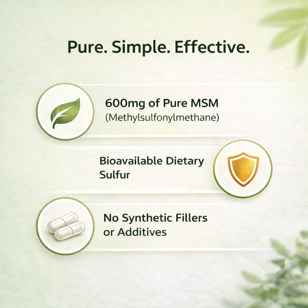 MSM Supplement 600mg 100 Gelatin Capsules F335