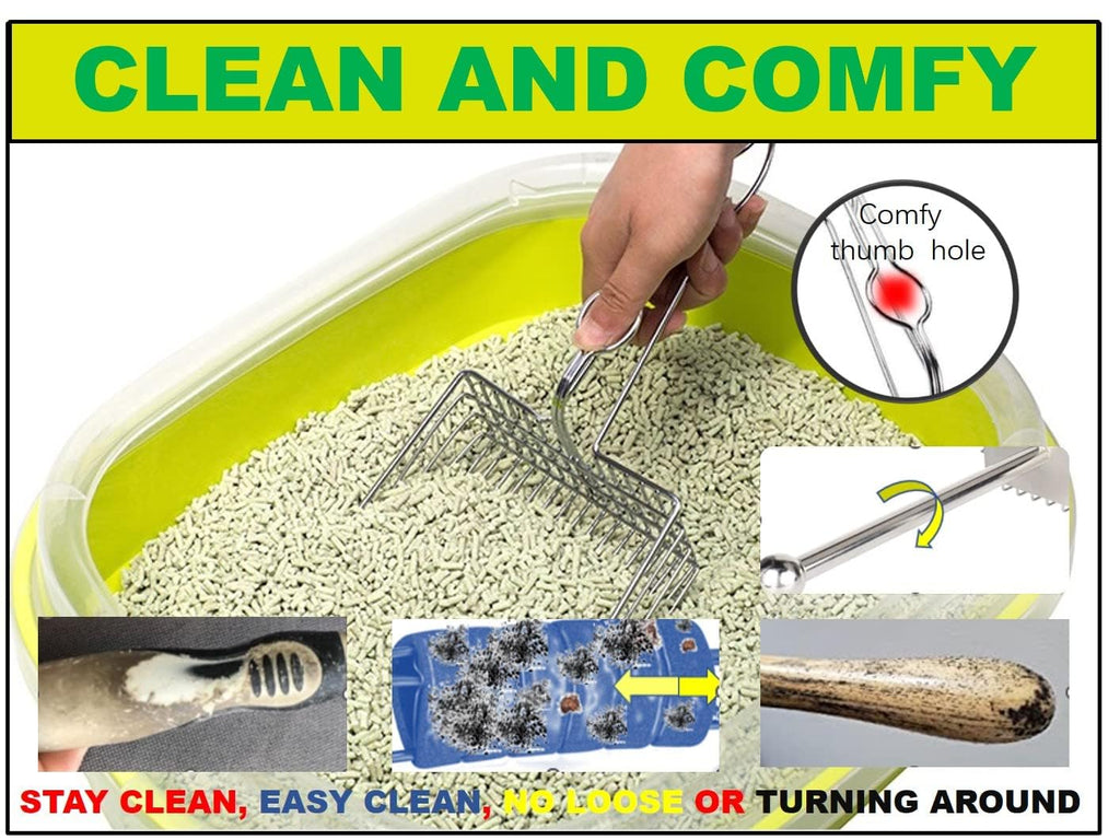 Metal Cat Litter Scoop with Holder A158224