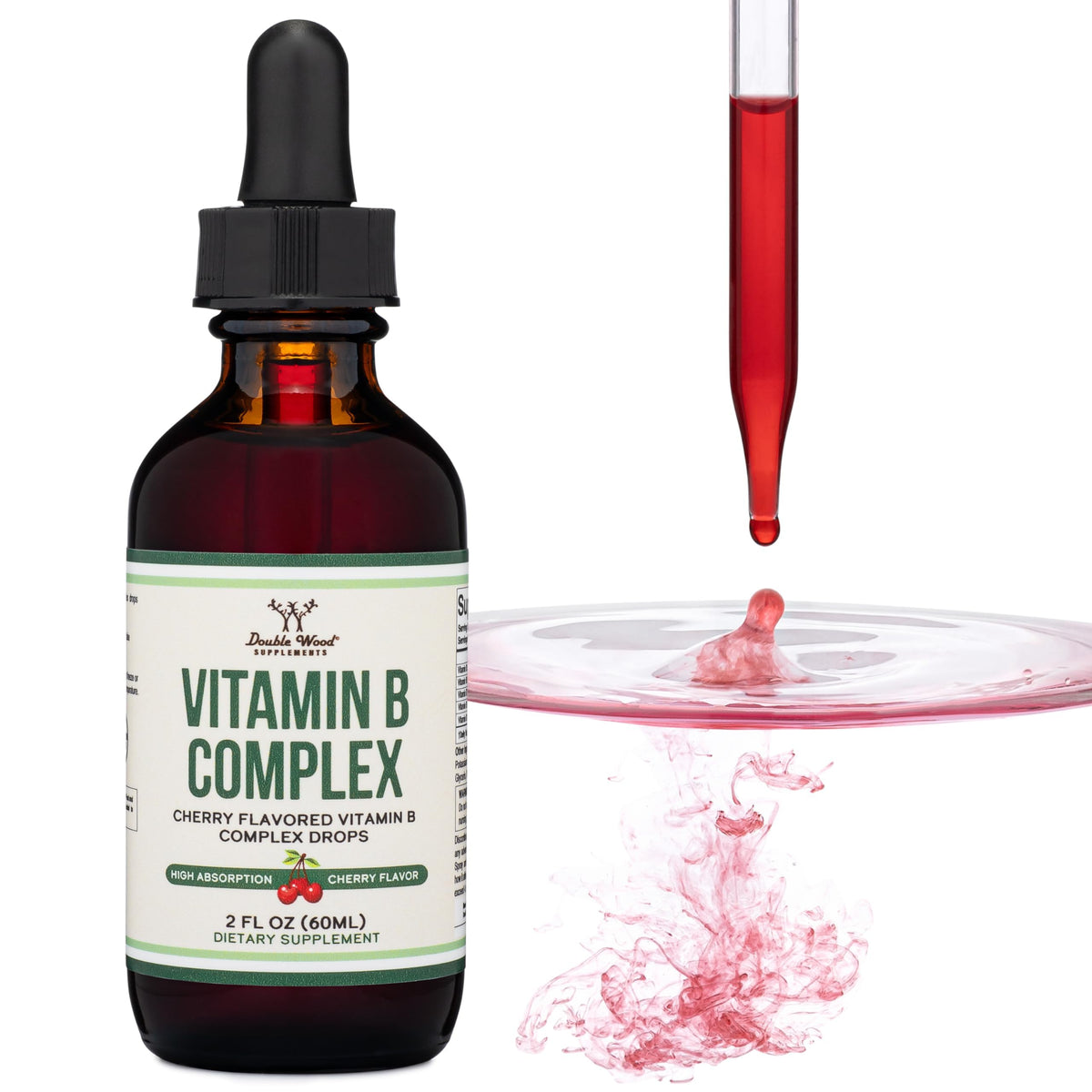 Cherry Flavor Liquid Vitamin B-Complex Drops D463