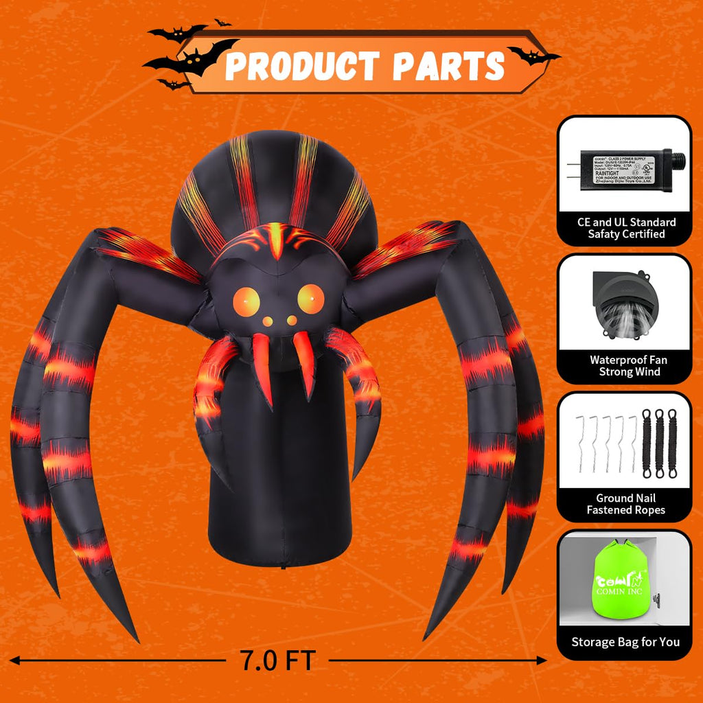 7FT Halloween Inflatables Yard Decor with LEDs U88059