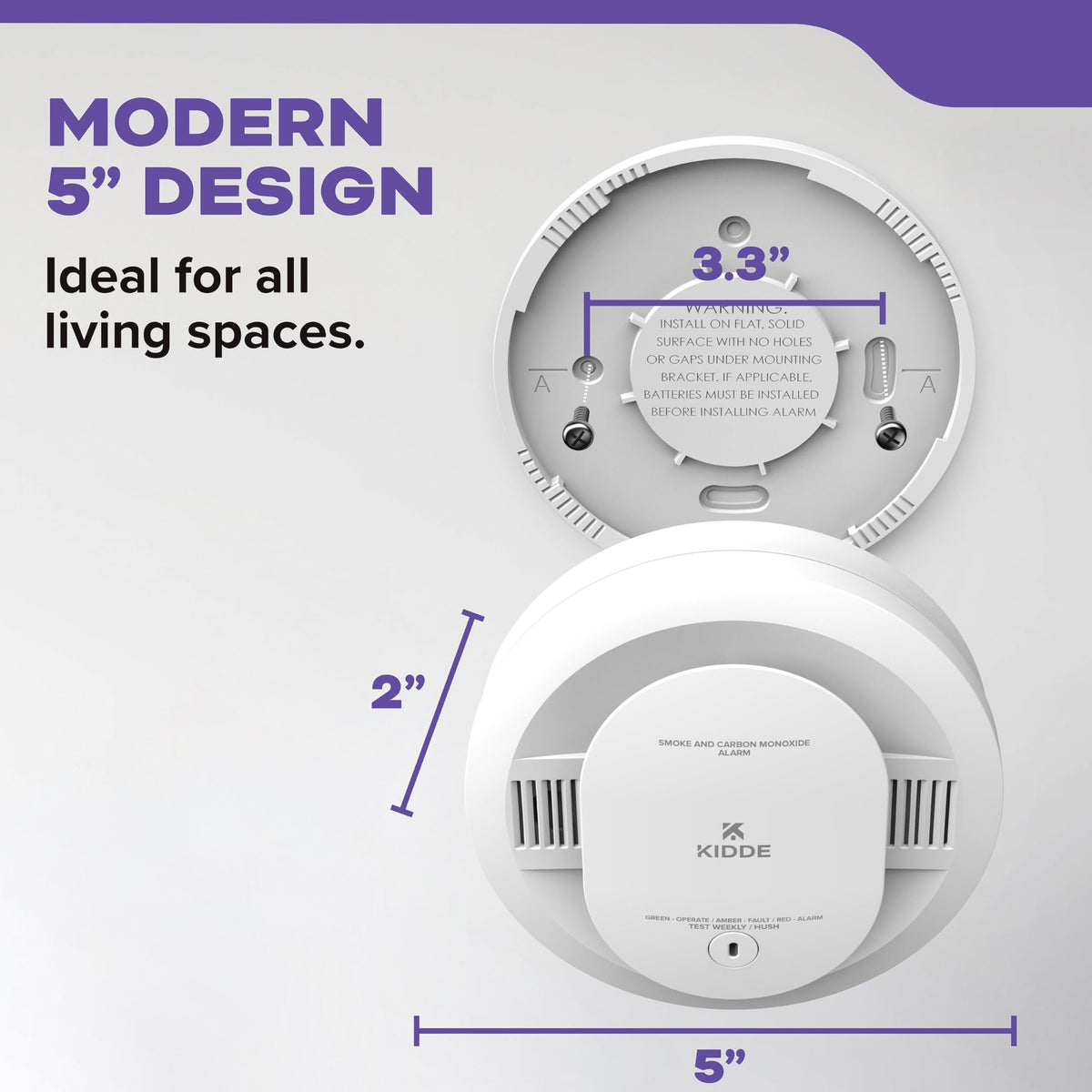 Smoke & Carbon Monoxide Detector, AA Battery-Powered, 3 Pack S711