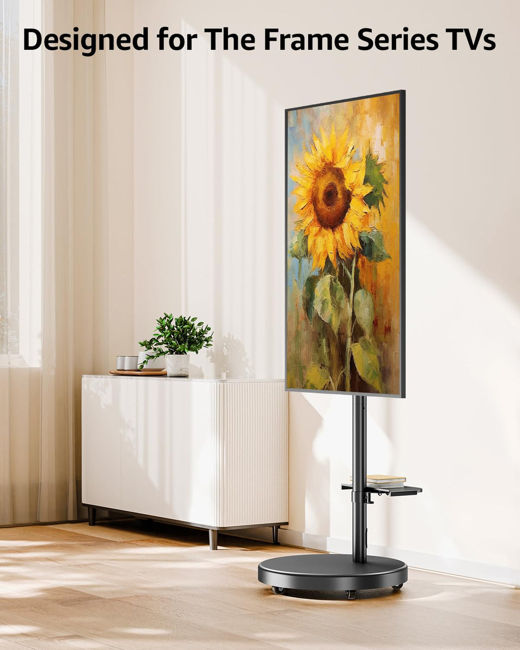 Rolling Mobile TV Cart for 32-65 Inch TVs, Height Adjustable TV Cart on Wheels D41726
