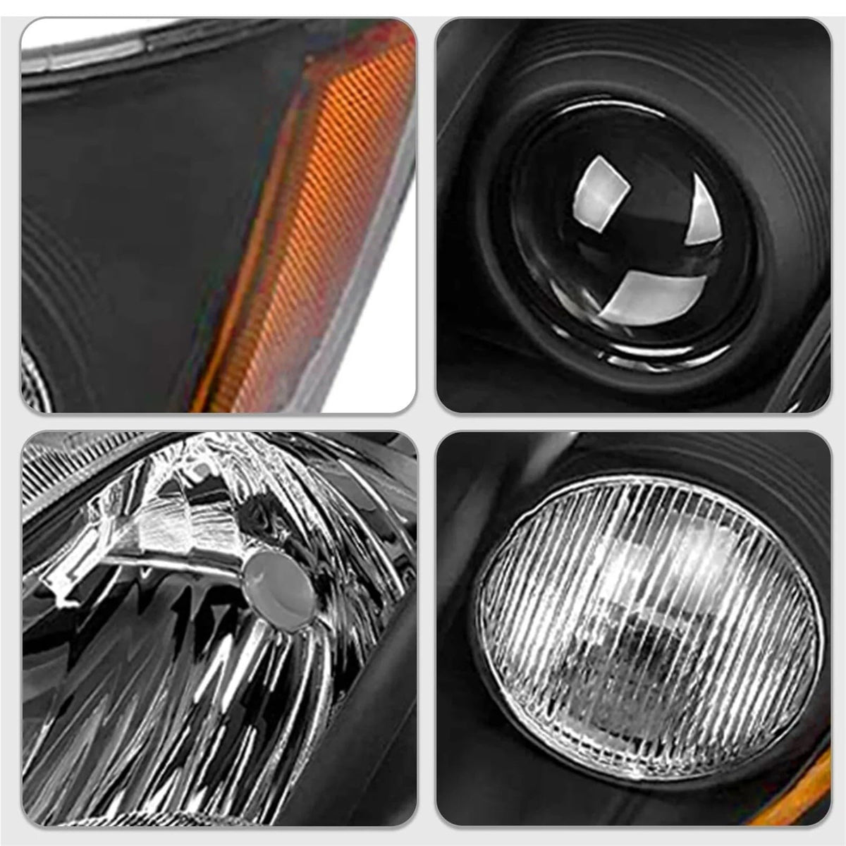 Toyota Camry Front Bumper Headlight Black Housing 1 Pair N115653