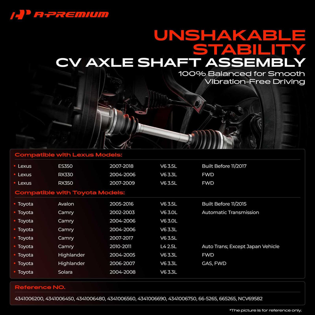 Front Right Passenger Side CV Axle Shaft Assembly B322