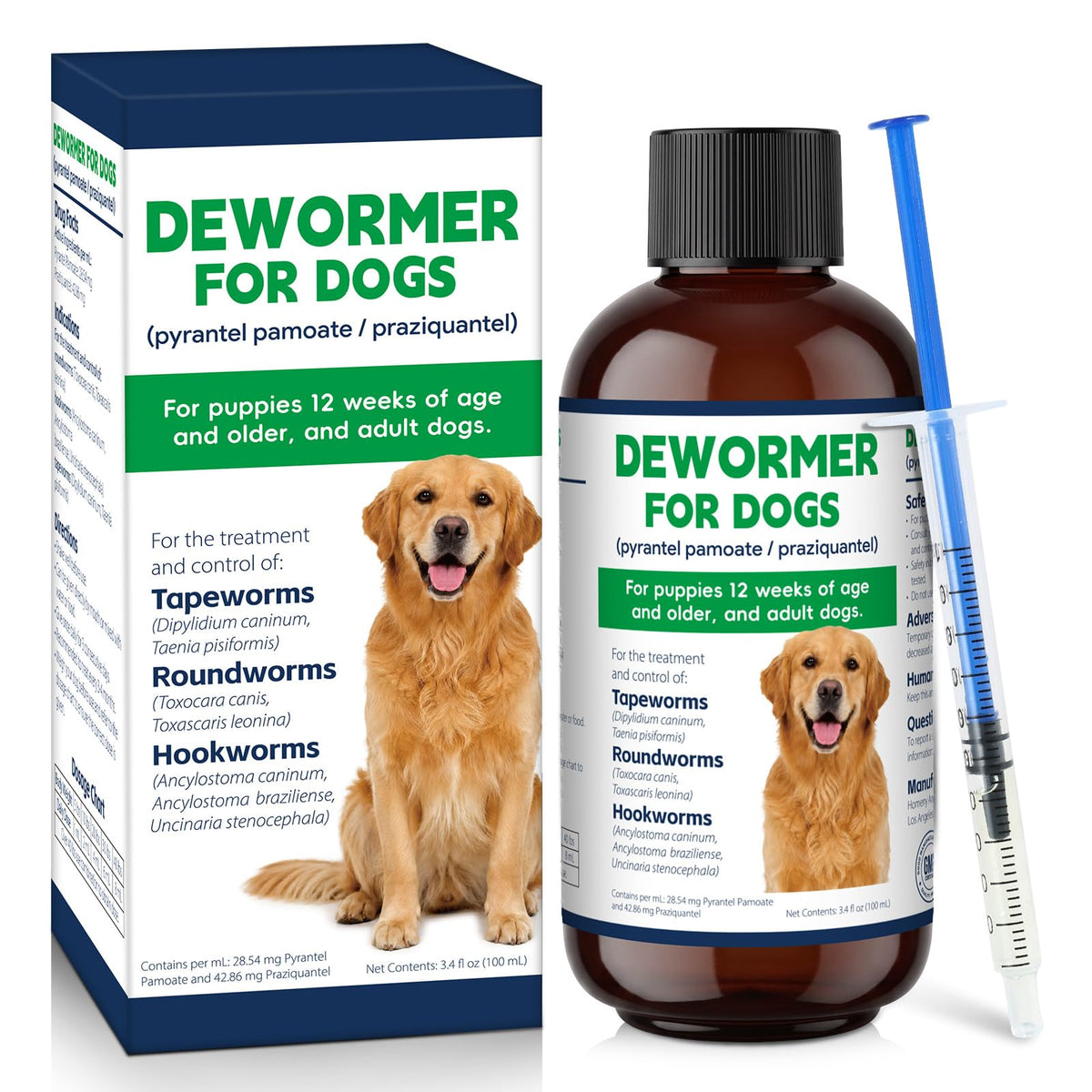Dog Wormer Oral Liquid Treatment 100ml I879