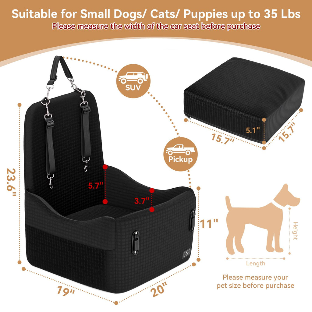 Dog Car Seat with Elevated Cushion U79343