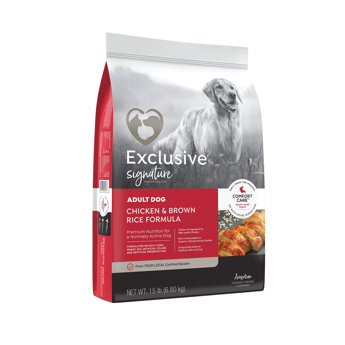 Chicken & Brown Rice Adult Dog Food 15 lb Bag W178