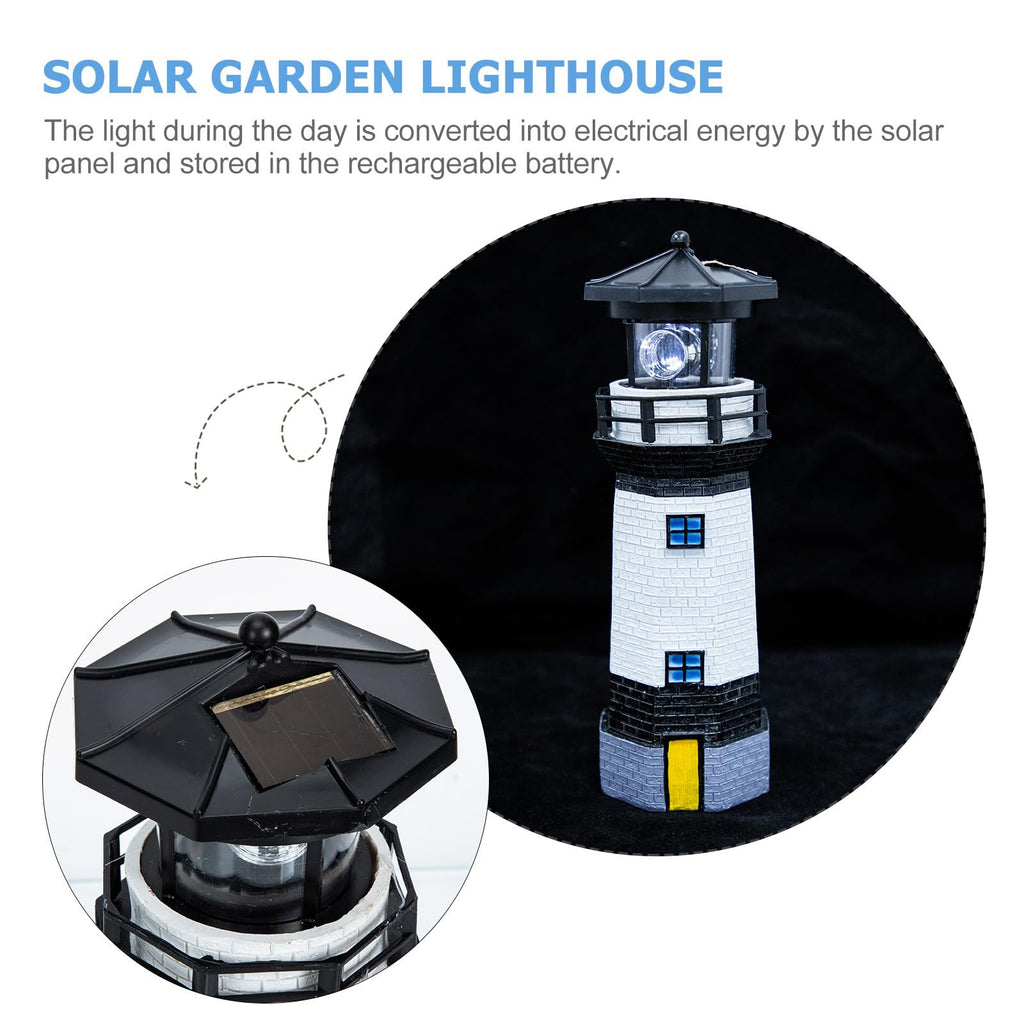 Solar Rotating Lighthouse Garden Light L6866