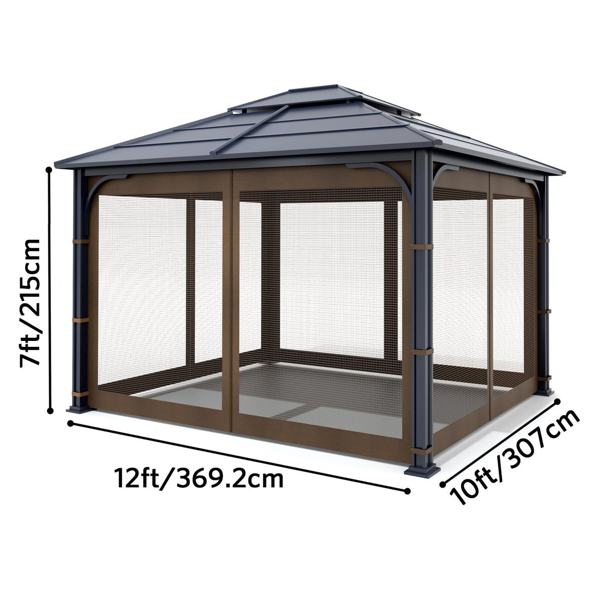 Brown 4-Panel Mosquito Netting P60673