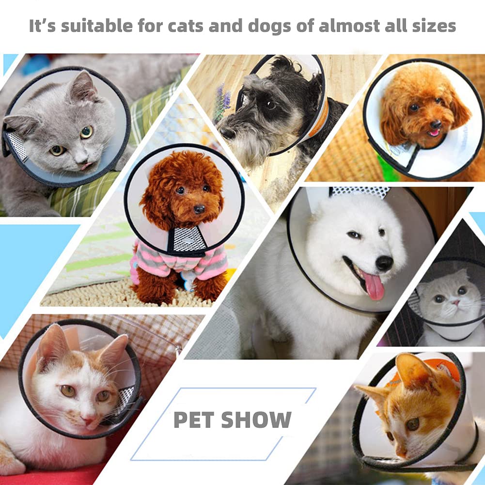 Adjustable Plastic Pet Recovery Collar Cone (S) M58949