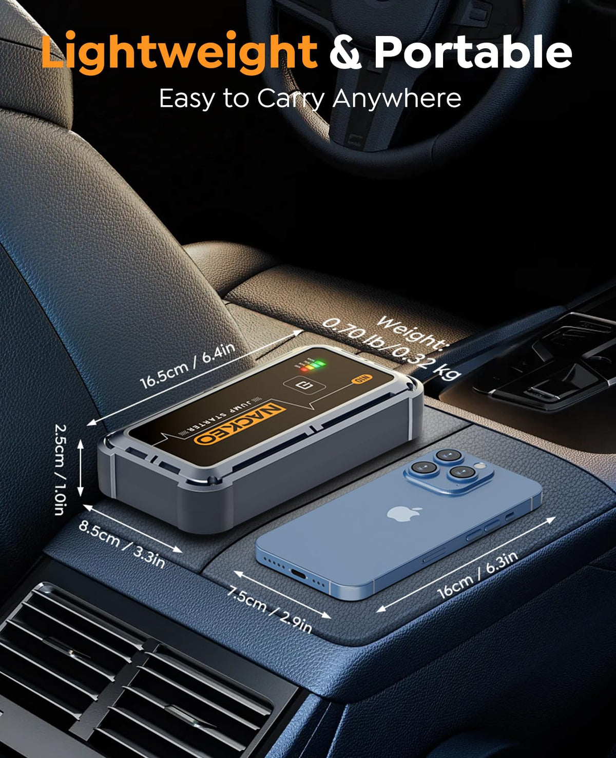 Portable Car Battery Jump Starter 5000A 12V C112035