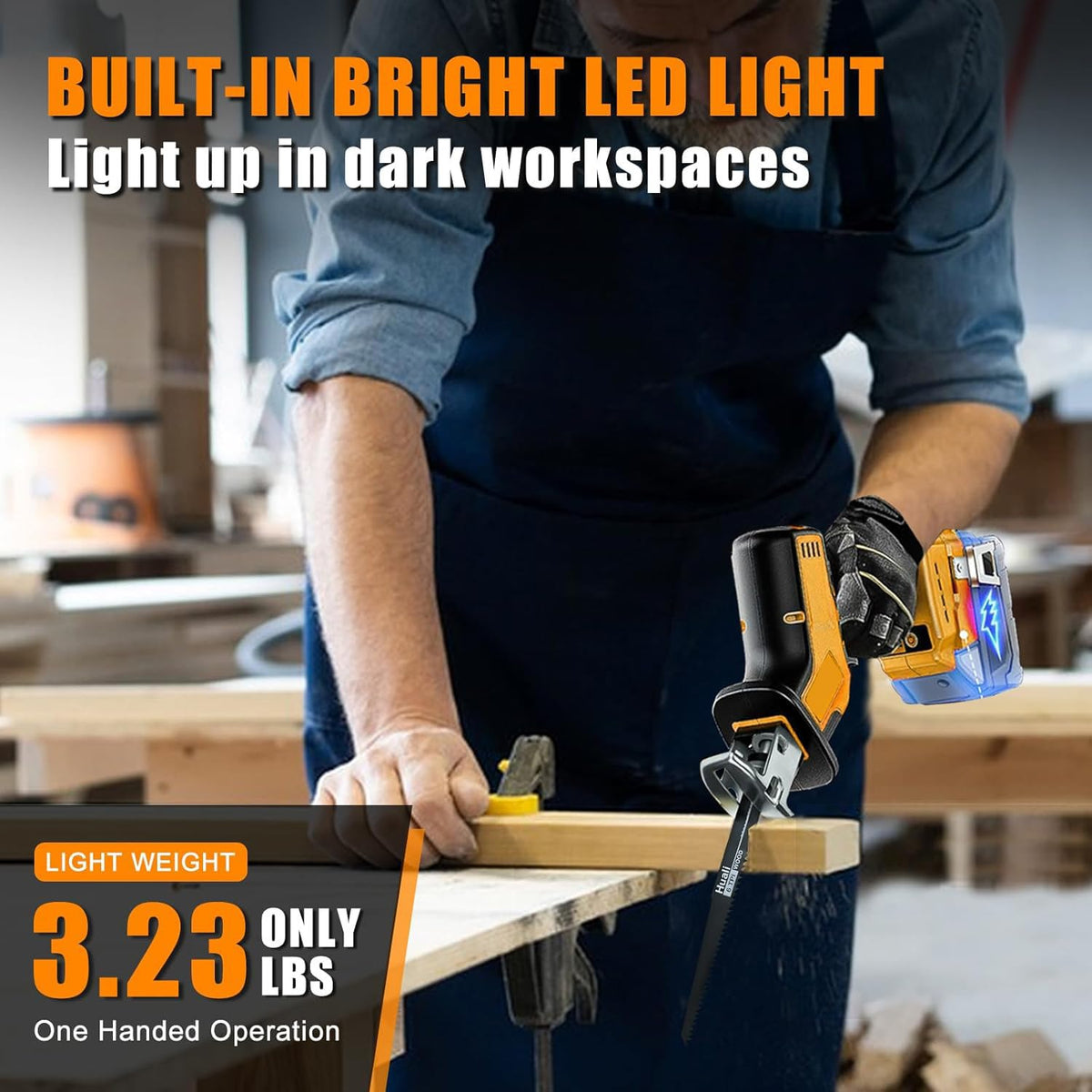 Cordless Reciprocating Saw with 4 Saw Blades T45558