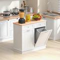 White Double Door Tilt Out Trash Cabinet K910667