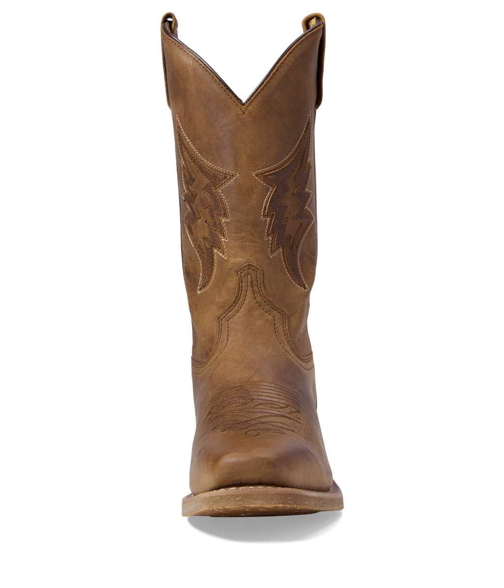 Brown Mid Calf Pull On Boots Q86045