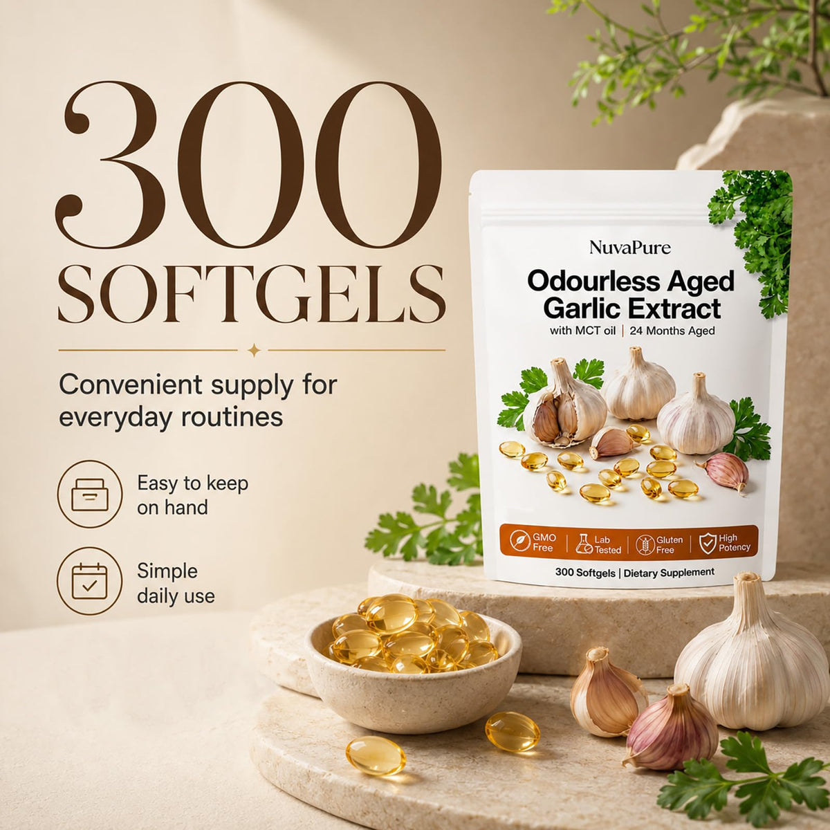 Aged Garlic 300 Softgels W688904