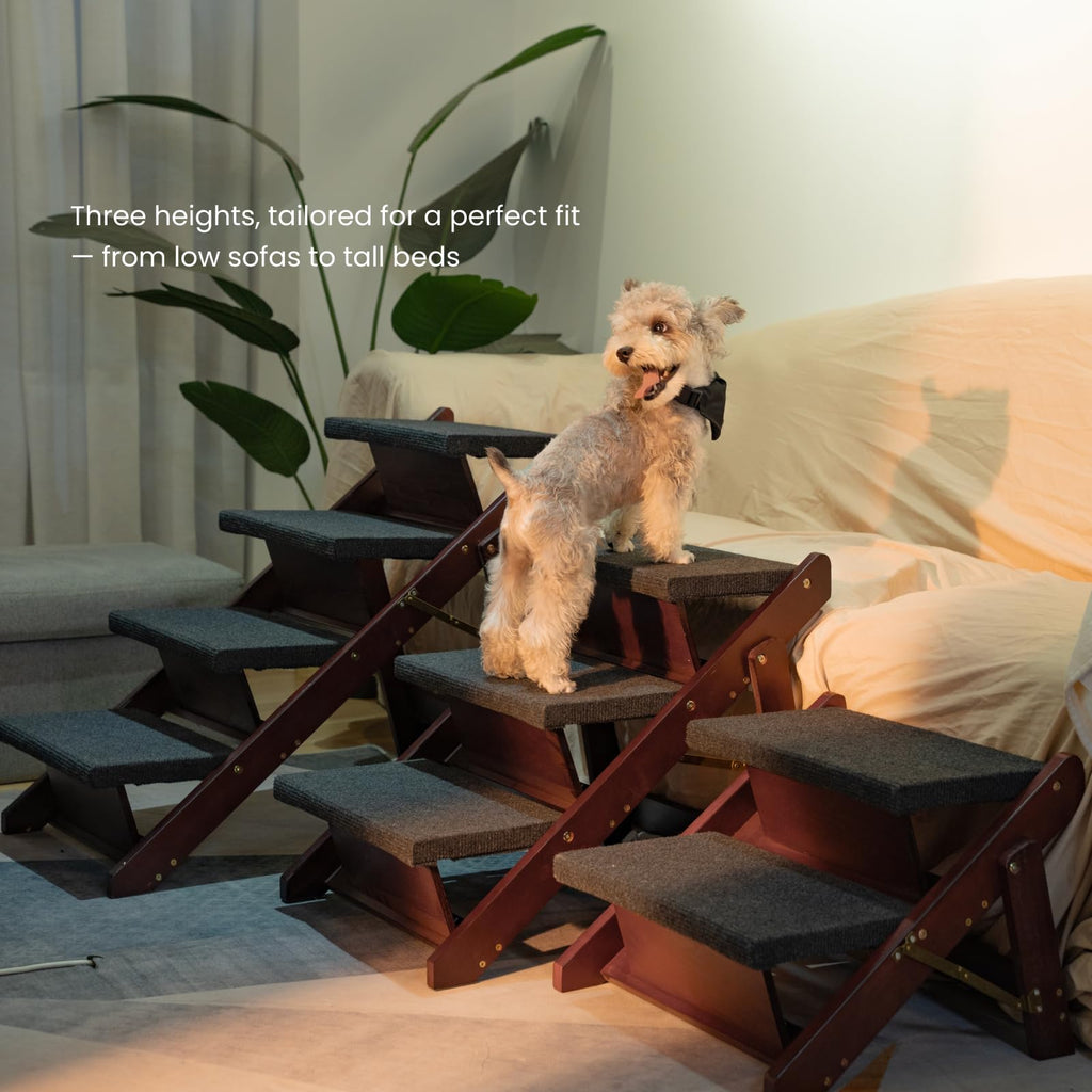 Wooden 4 Step Foldable Pet Stairs F36420