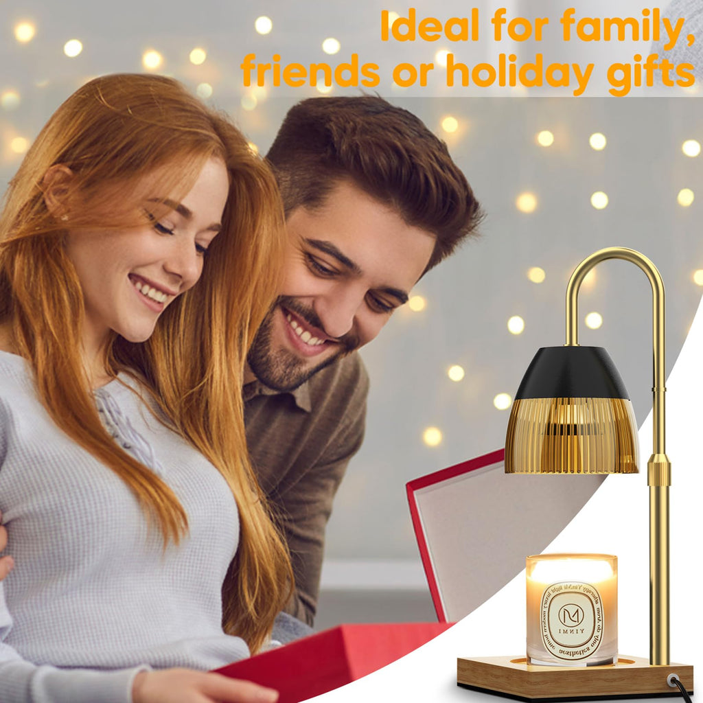 Candle Warmer Lamp with Timer Auto Off, Dimmable Height Adjustable Wax Melting Lamp F89329
