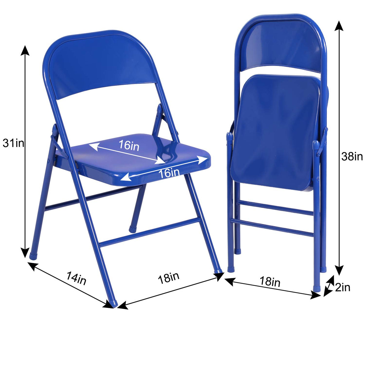 Metal Folding Chairs 4 Pack U117308