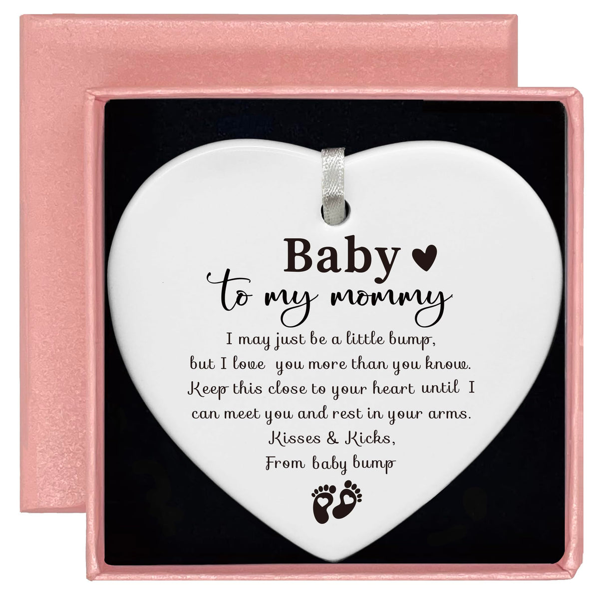White Ceramic Heart Shaped Ornament S567448