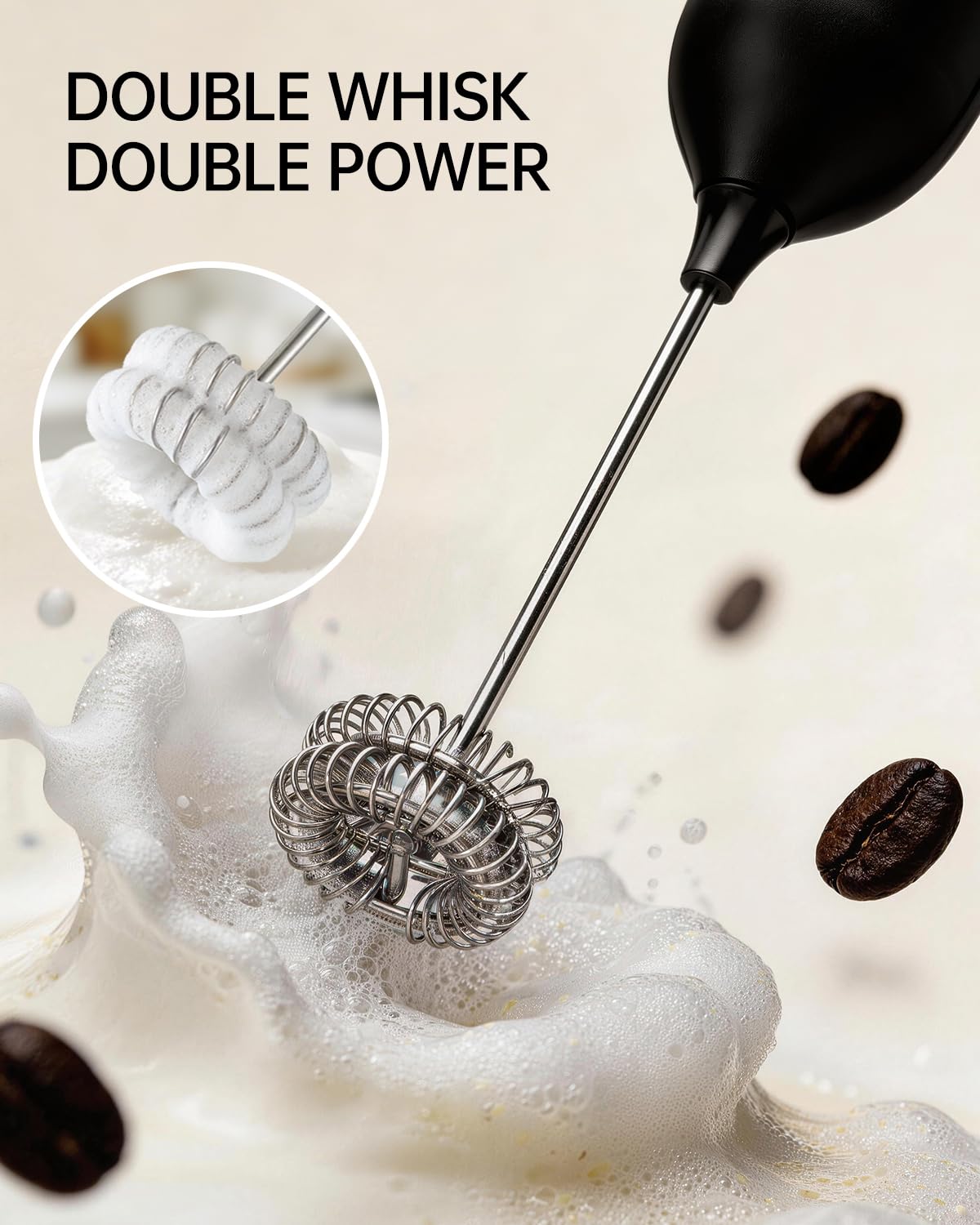 Rechargeable Handheld Milk Frother with Stand Y3786