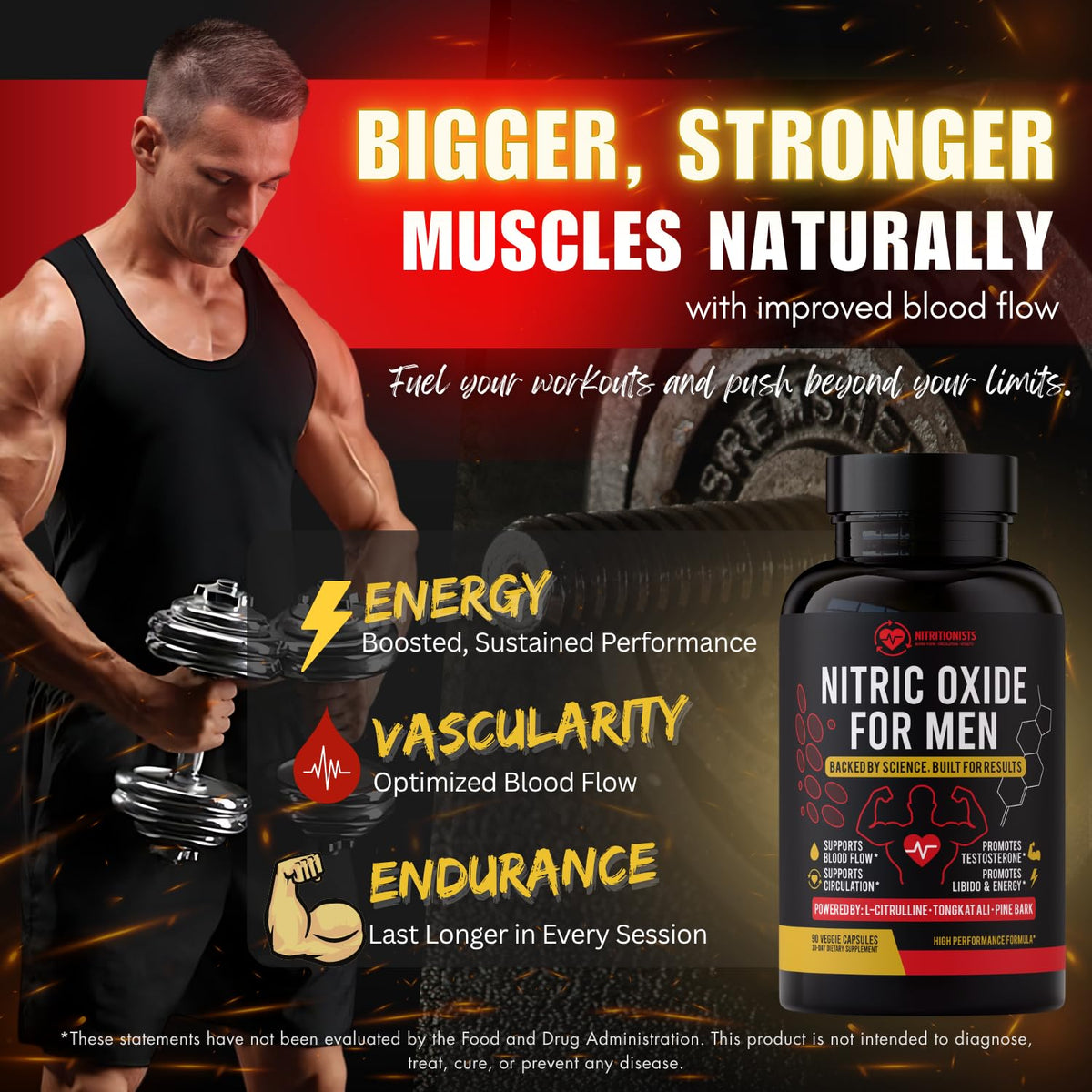 90 Capsules Nitric Oxide Supplement P414953