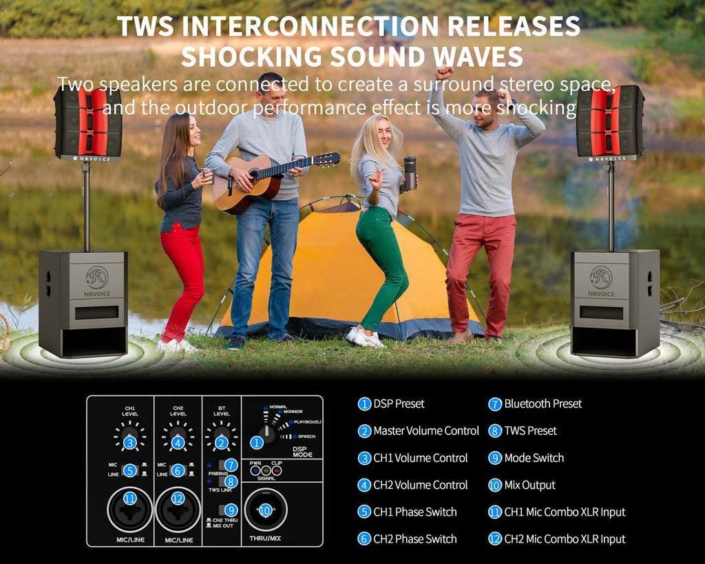 15 inch 2400W PA Speaker System with Sub C347383