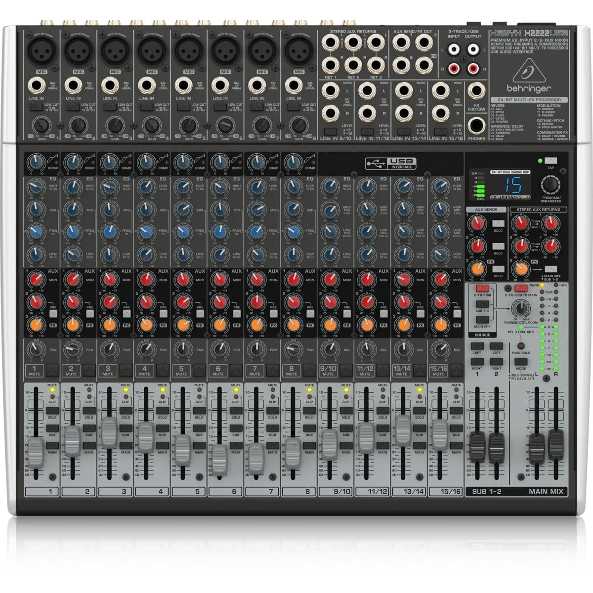 22-Input 2/2-Bus Mixer with Mic Preamps L884