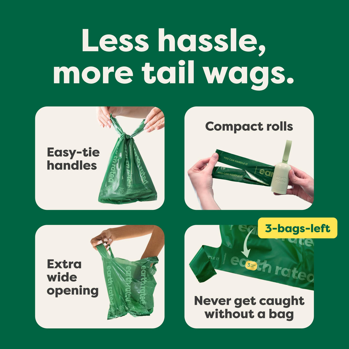 Dog Poop Bags 105 Easy Tie Handle Lavender M43817