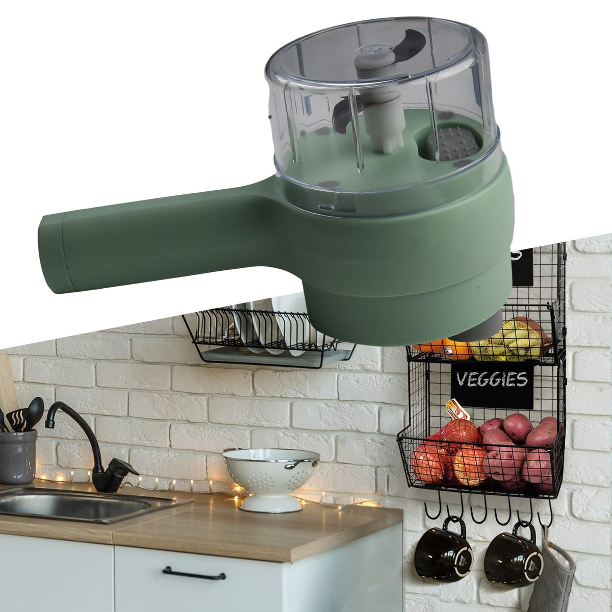4 In 1 Portable Electric Vegetable Slicer Set S360065