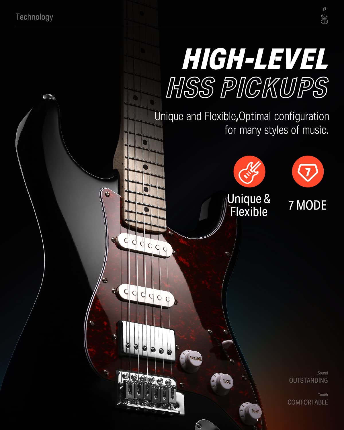 Electric Guitar HSS Coil Split N1616