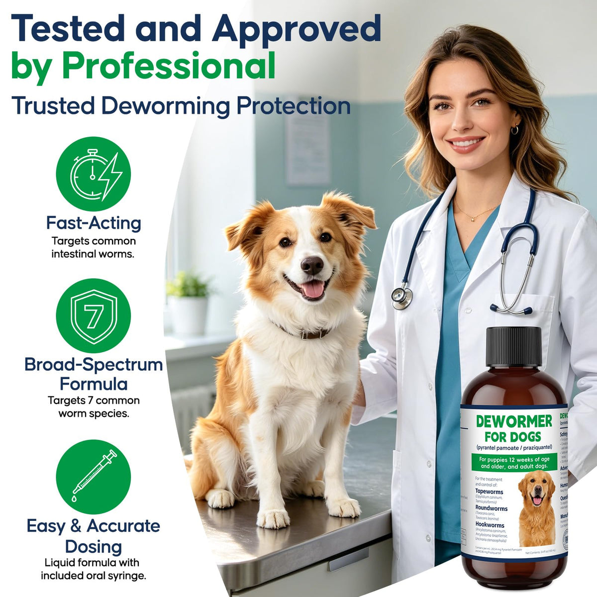 Dog Wormer Oral Liquid Treatment 100ml I879
