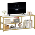TV Stand for TVs up to 55 Inch, 3 Tier Media Console with Open Storage Shelves Y18368