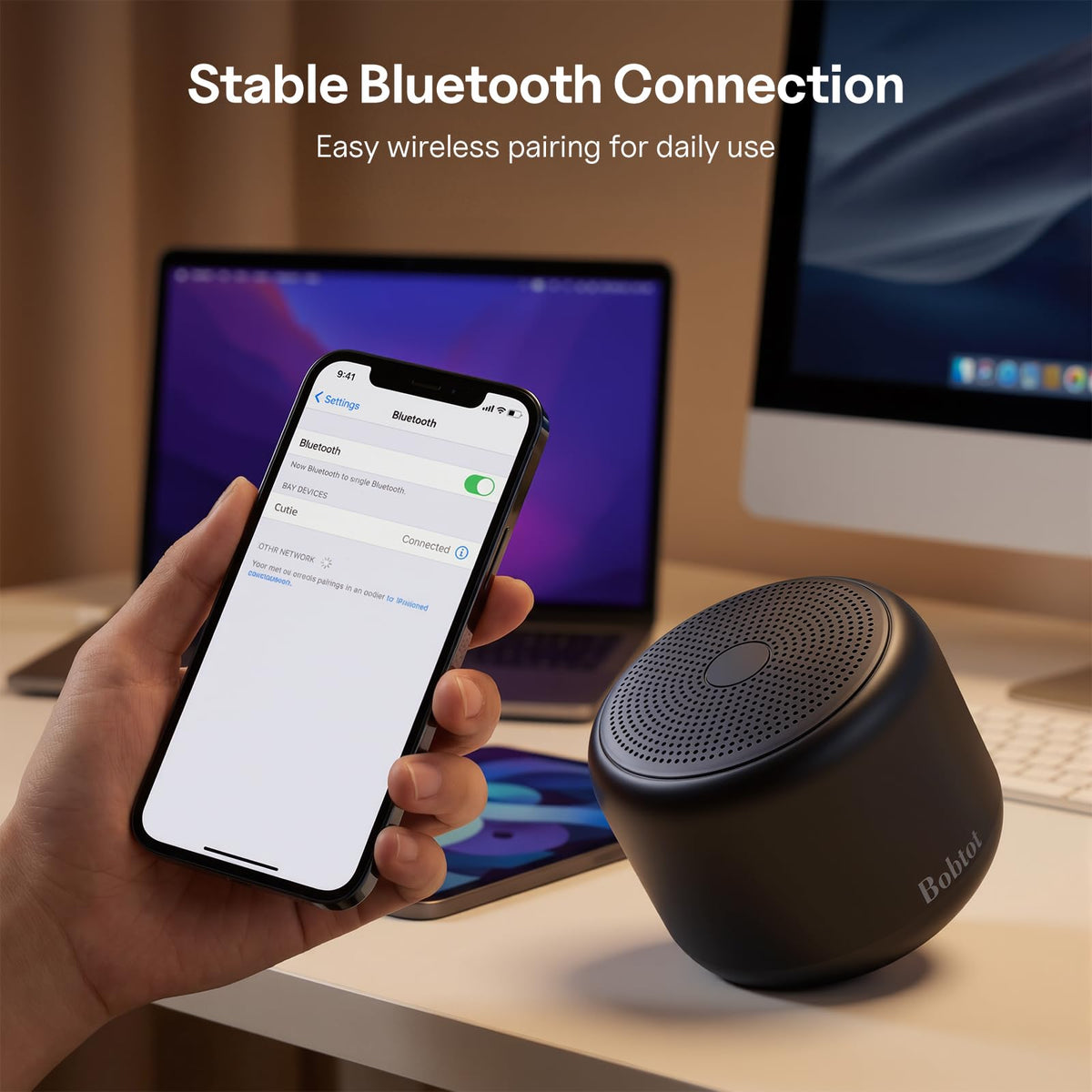 Portable Bluetooth Speakers with Strap Black S637220