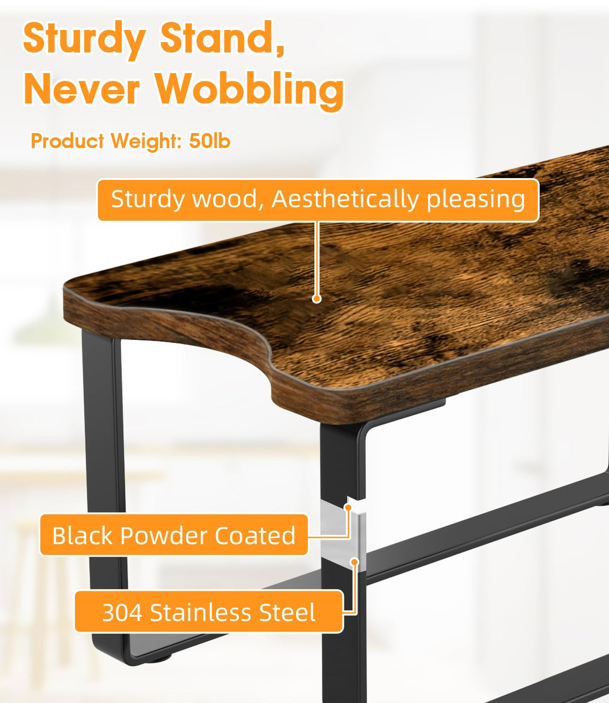 Wood Water Filter Dispenser Stand with Drip Tray F899