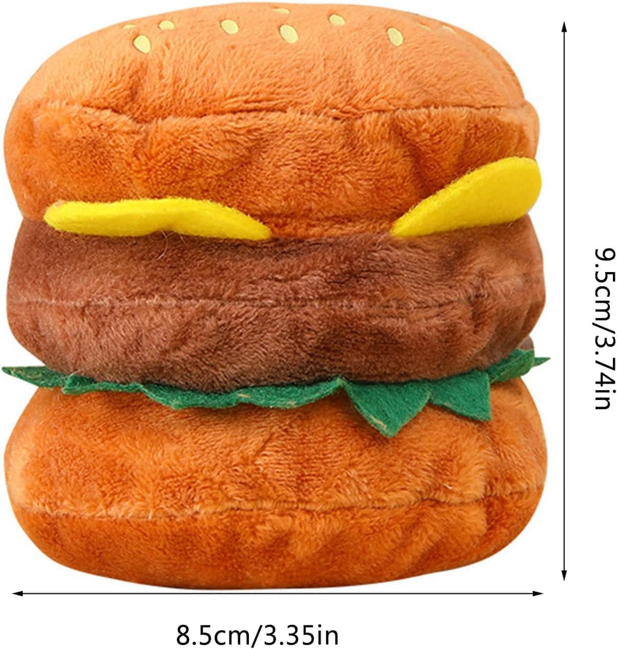 Hamburger Shape Dog Plush Squeaky Toy K4070