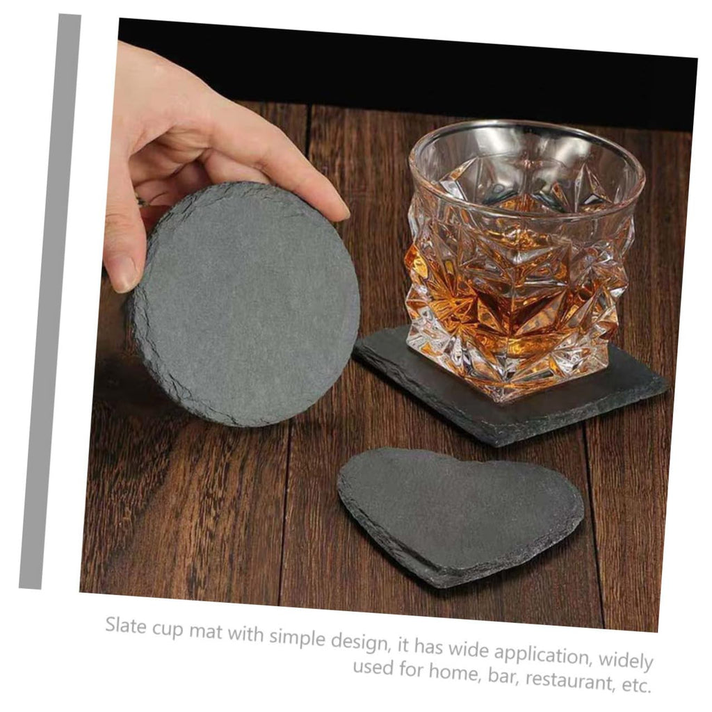 Black Natural Stone Drink Coasters L7100