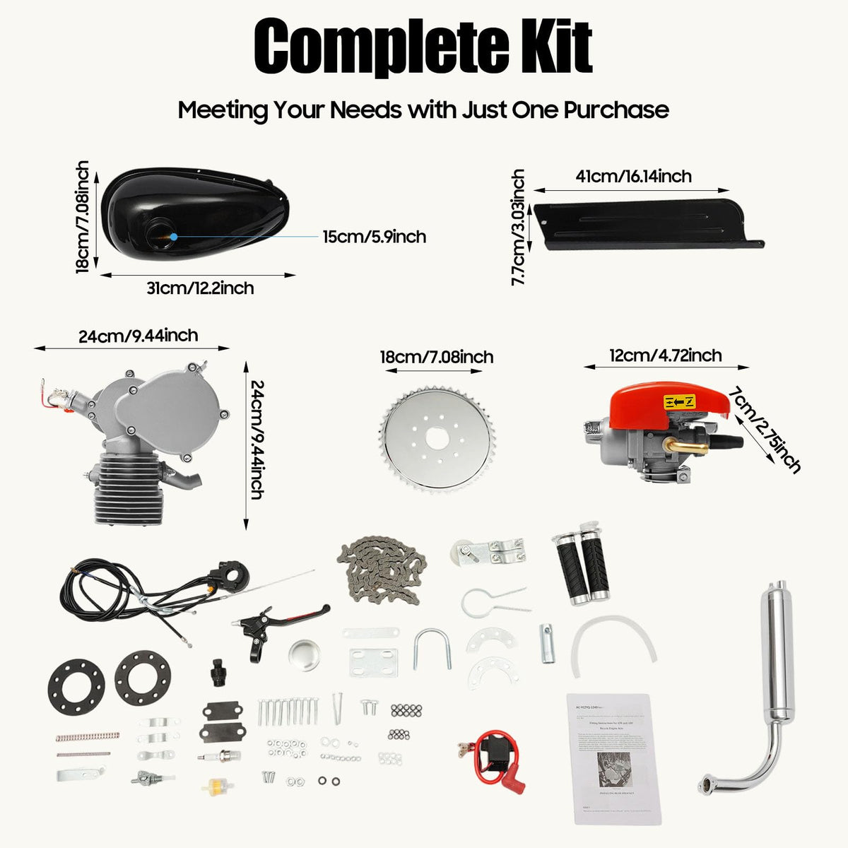 2 Stroke Bike Motor Kit with CDI Ignition Y912