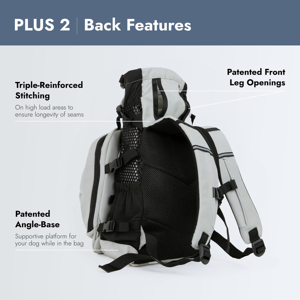 Small Light Grey Backpack-Style Dog Carrier V251