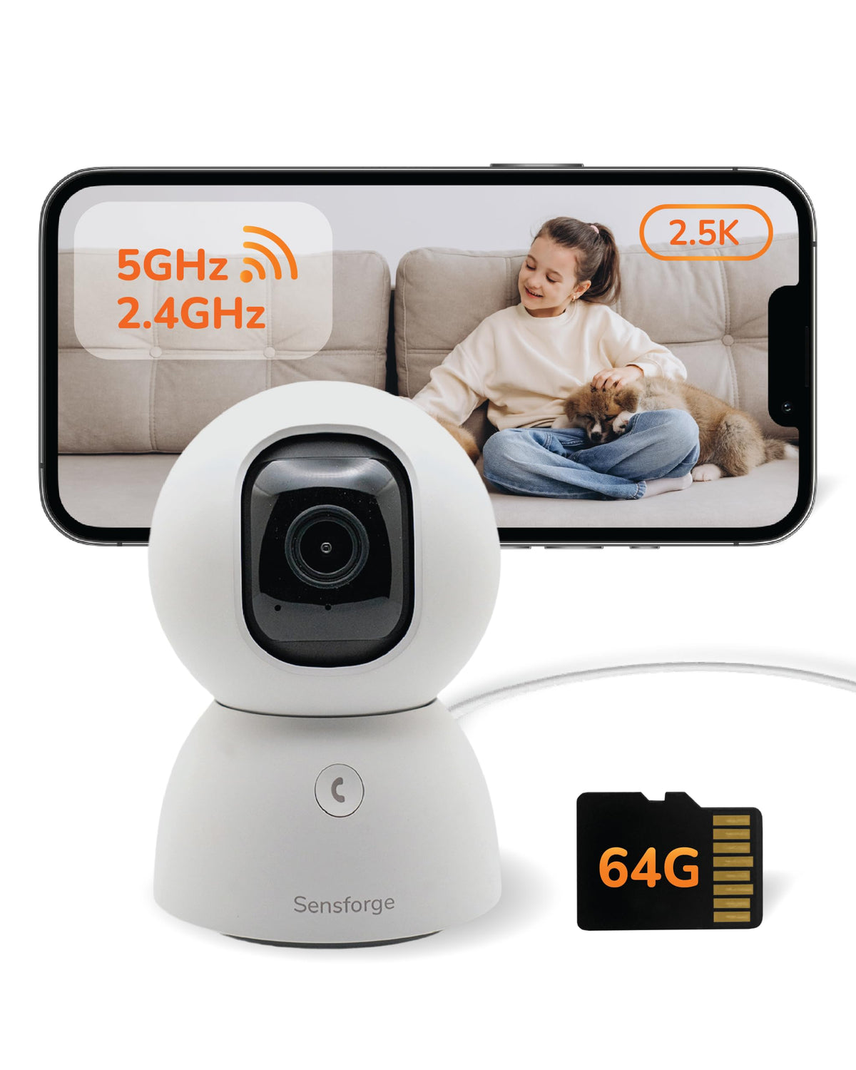 2.5K Indoor Pan-Tilt Security Camera M63889
