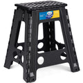 18" Non-Slip Folding Step Stool 300 lbs Black Q992207