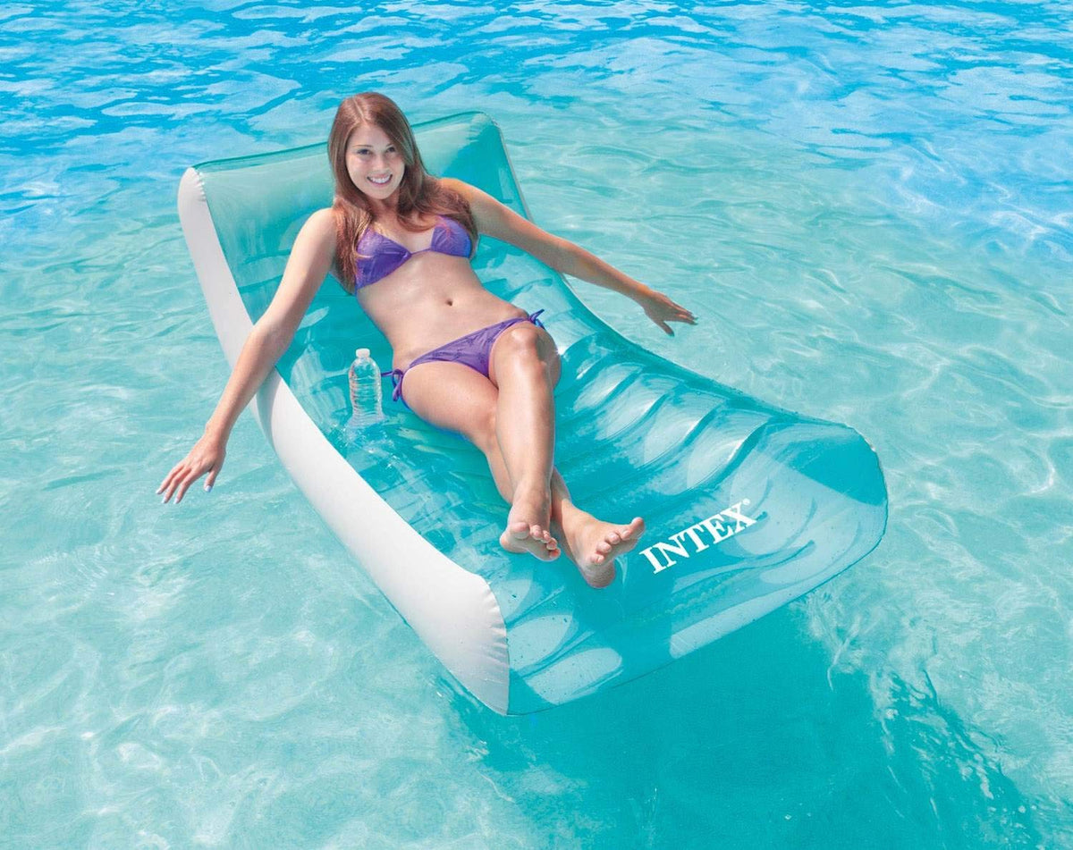 Inflatable Pool Floating Raft Chair with Cupholder 2 Pack W623