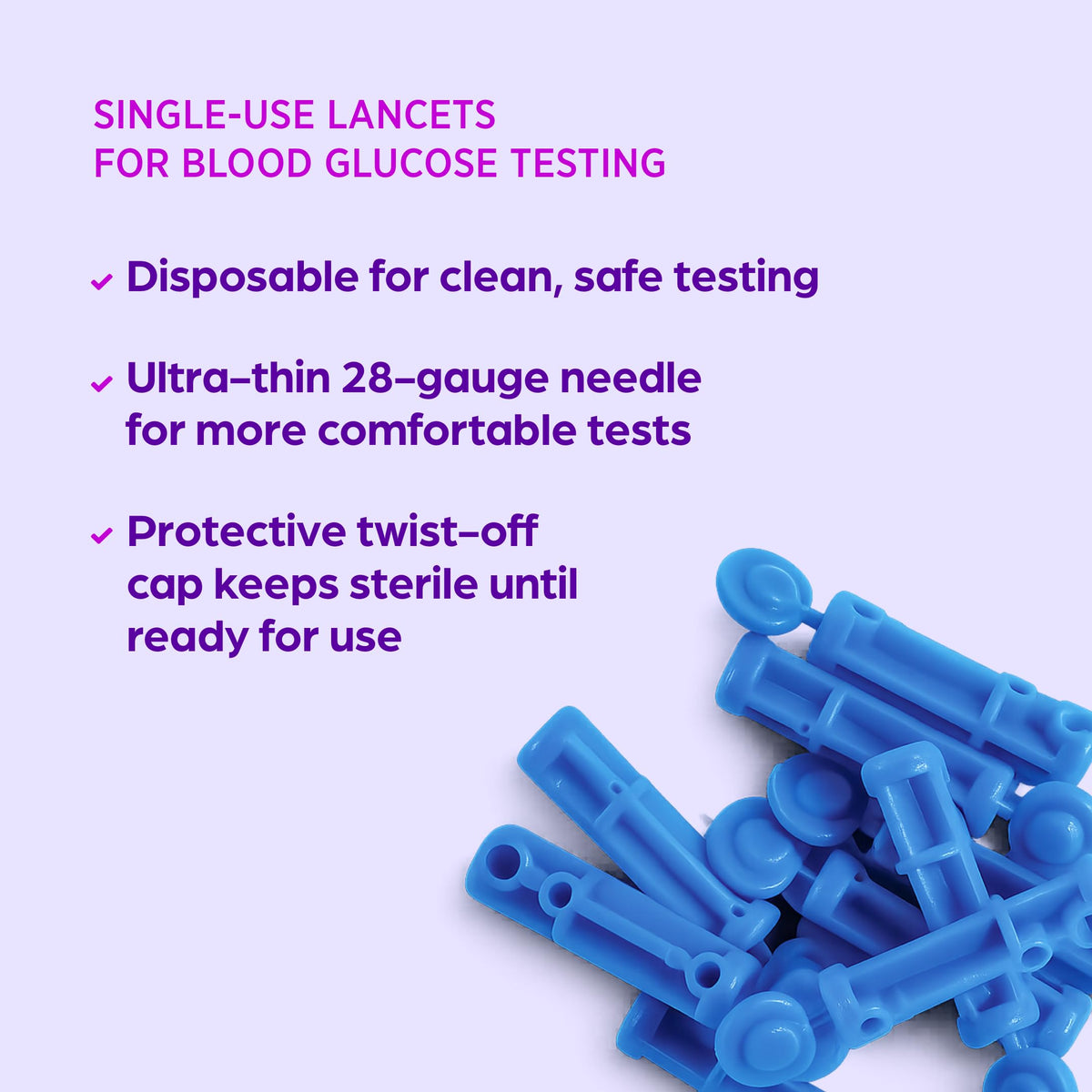 28 Gauge Sterile Lancets 50 Count P300