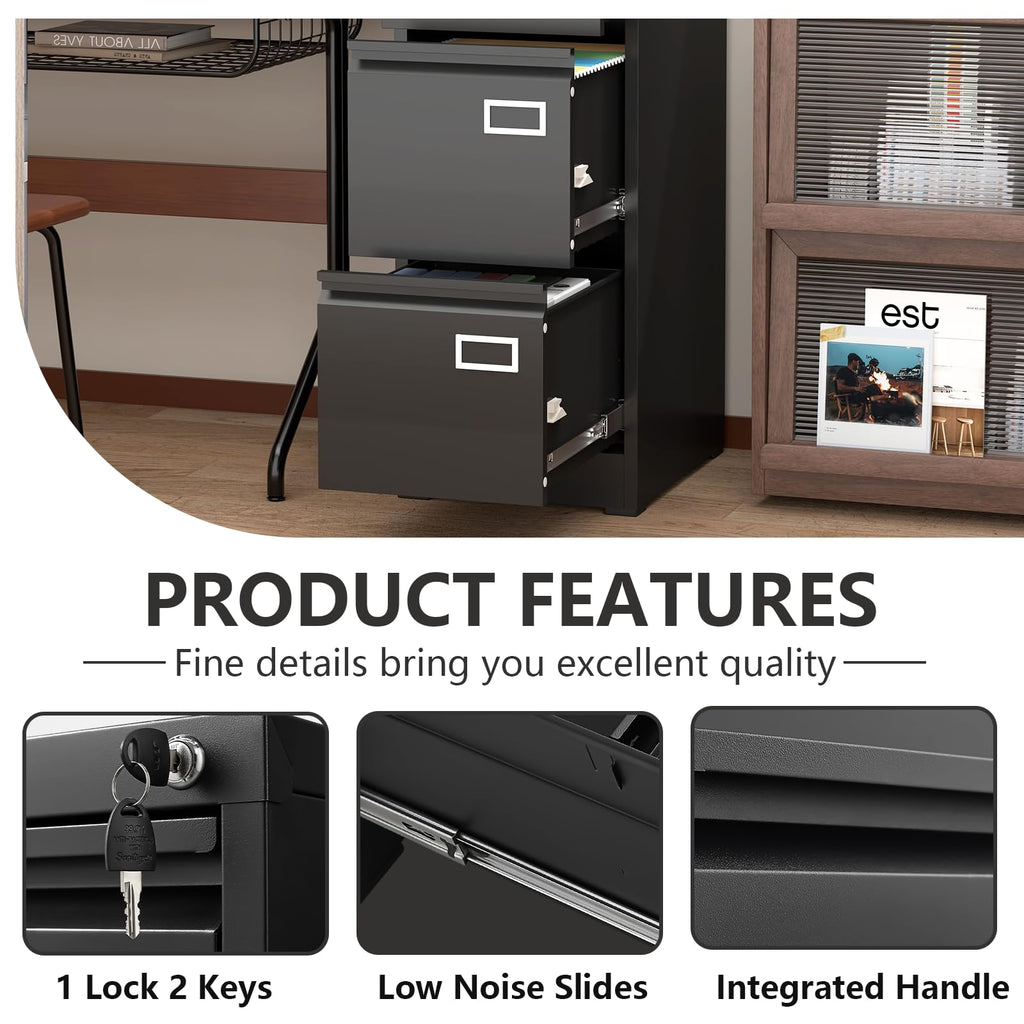 4 Drawer Metal File Cabinet with Lock K872074